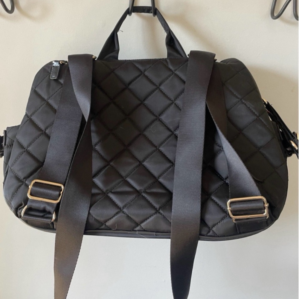 Storksak Poppy Convertible Black Quilted Diaper Bag Missing Changing Pad - Picture 5 of 10